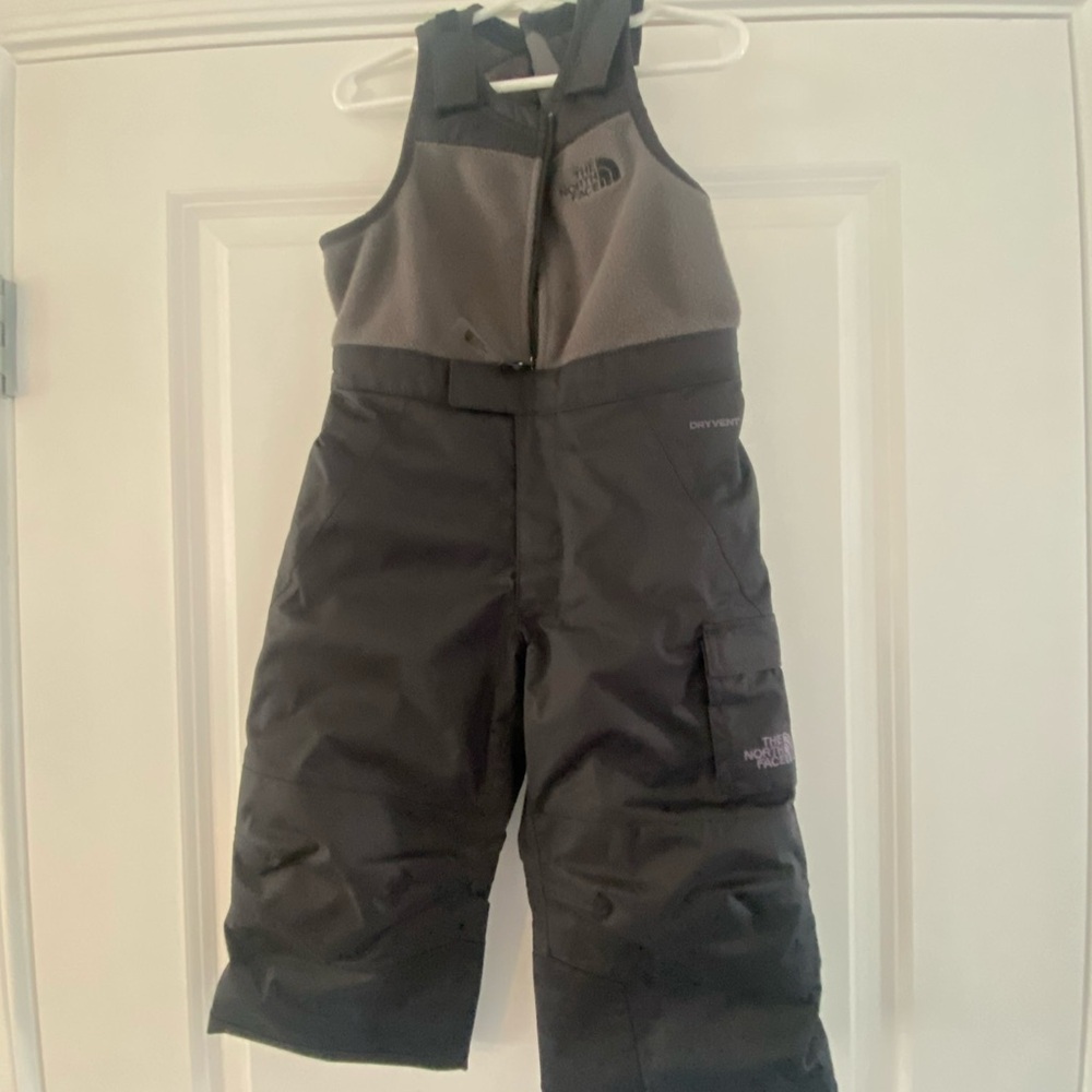 The North Face Black and Gray Insulated Bib